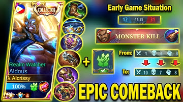 TOP GLOBAL ALDOUS META BUILD + JUNGLE EMBLEM = EPIC COMEBACK! ALDOUS BEST BUILD 2022 - MLBB