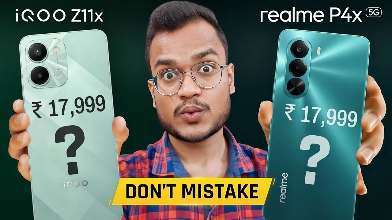 iQOO Z11x vs realme P4x Comparison | iQOO Z11x 5G Price In India, Processor, Camera, Display,Battery