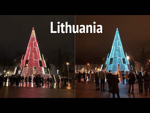 Главная новогодняя ёлка Вильнюса. Lithuania. Vilnius Christmas Tree 2020 / 2021