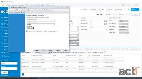Act! Premium Cloud Training Video - Creating a New Field