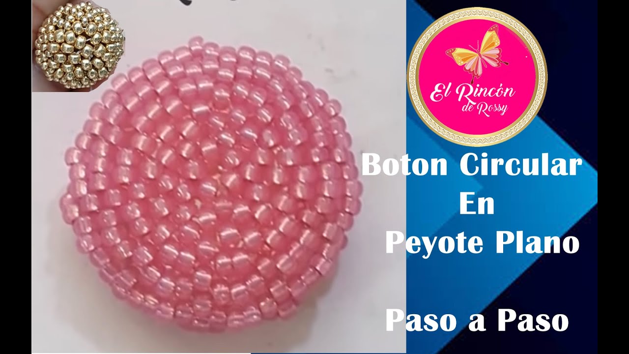 💋Boton Circular En Peyote Plano