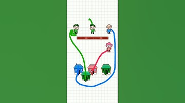 help them go home, Draw to home fun game level 10 🏘️ // #Shorts #Trending #YoutubeShorts