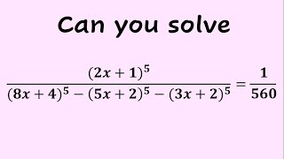 An Outstanding Algebra Problem- Give It A Try!
