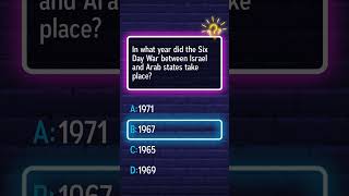 When Did The Six Day War Between Israel And Arab States Occur?