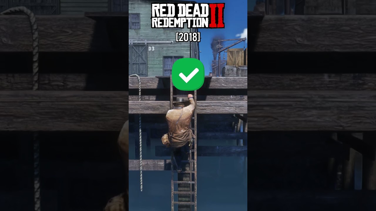 RDR 2 vs Watch Dogs 2 - Climbing Ladder Comparison
