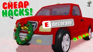 10  CHEAP Bloxburg CHRISTMAS HACKS!