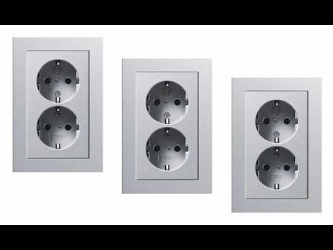 Gira aluminium dubbel stopcontact - YouTube