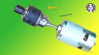 Steel adapter fitted Drill chuck set for 6mm DC motor shaft un-boxing &amp; review |Redh tech