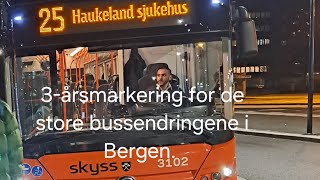 3-årsmarkering for de store bussendringene i Bergen.