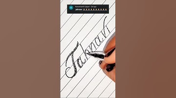 Say my name -- Jahnavi!  Easy faux calligraphy.   Practice lettering and cursive with me!