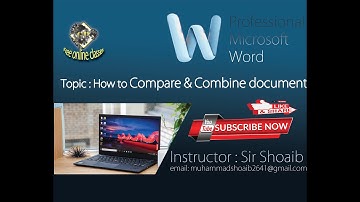 How to use compare & combine in Ms-Word (Topic 44) Urdu / Hindi