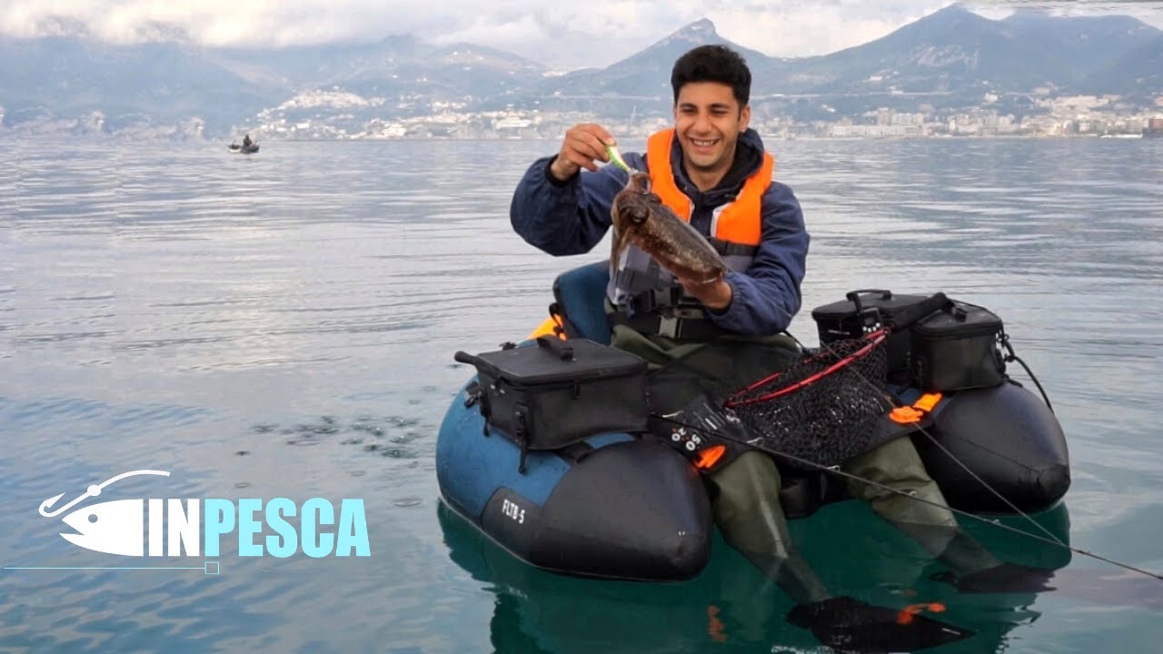 Fishing from the BELLY BOAT at sea