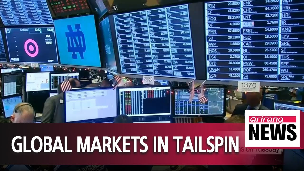 Global stocks tumble followed by concerns over U.S. government shutdown, global economic slowdown
