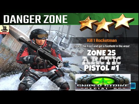 Campaign Zone 25 Arctic Danger Zone Pistol mission #1 Sniper
