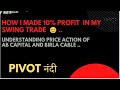 HOW I MADE 10% PROFIT IN SWING TRADE. #PIVOTनंदी #ABCAPTITAL#swingtrade