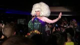Lady Bunny performs 'I'm Still Here' at #Wigstock Cruise 2016 #ladybunny #dragshow
