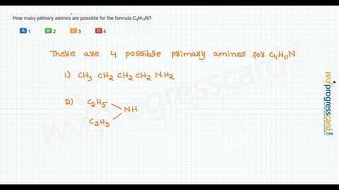 How many primary amines are possible for the formula C4H11N?