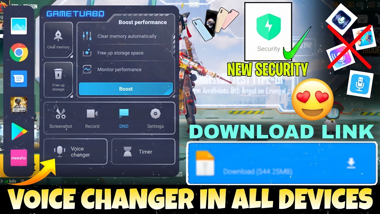 ENABLE VOICE CHANGER IN ALL DEVICES🔥/ GAME TURBO NEW UPDATE WITH VOICE