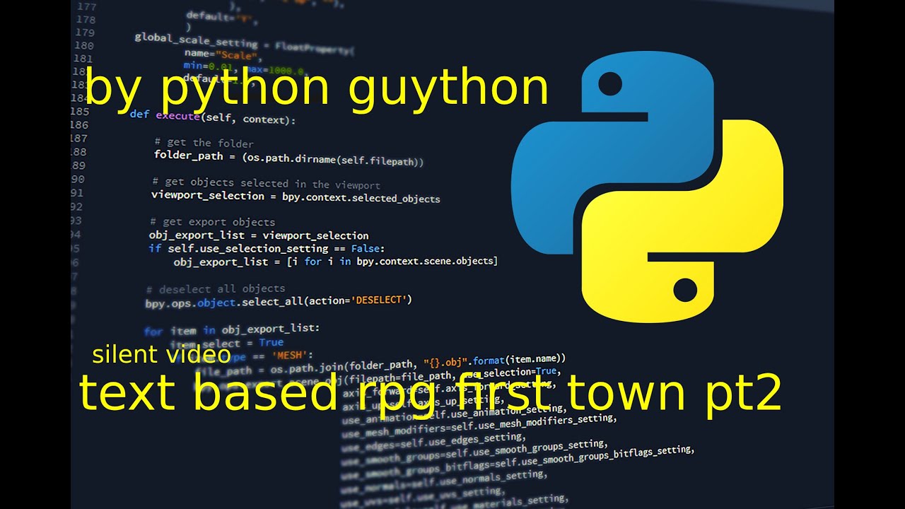 text based rpg first town pt2 - YouTube