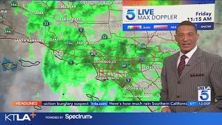 Major storm hits Southern California bringing flood risks - Friday noon team coverage