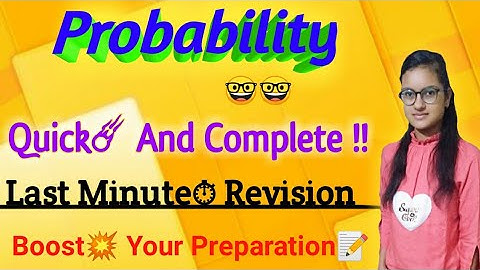 💥Quick Last Minute Complete Revision|✍Probability✍|Palak Sharma|Boost your preparation🤟