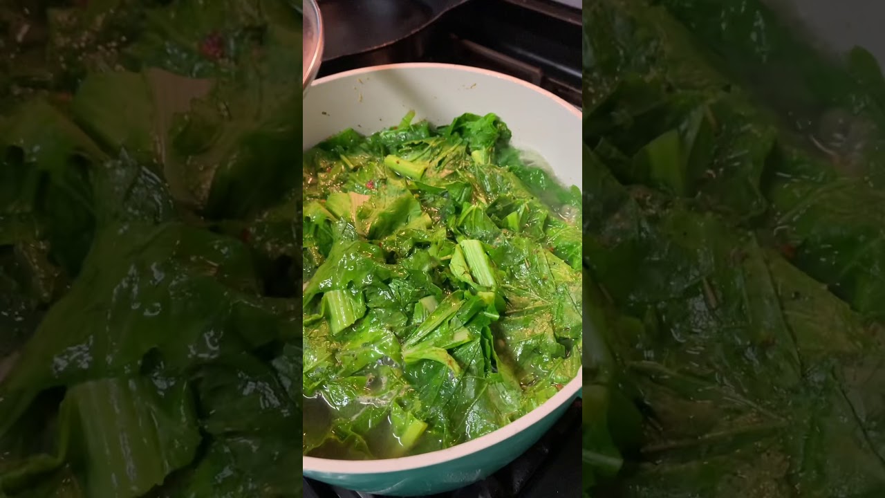 How to cook and freeze Mustard Greens YouTube