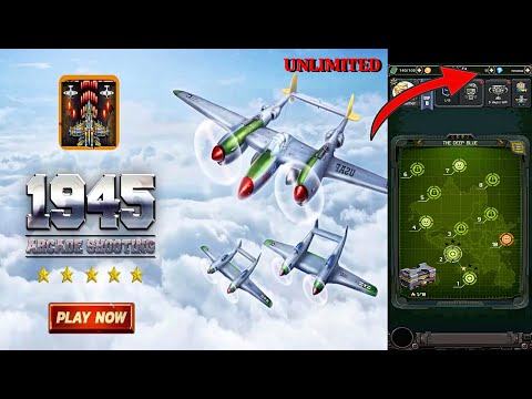 1945 Air Force : Airplane Games Mod Apk || Unlimited Health || Unlimited Money Diamonds All Unlocked