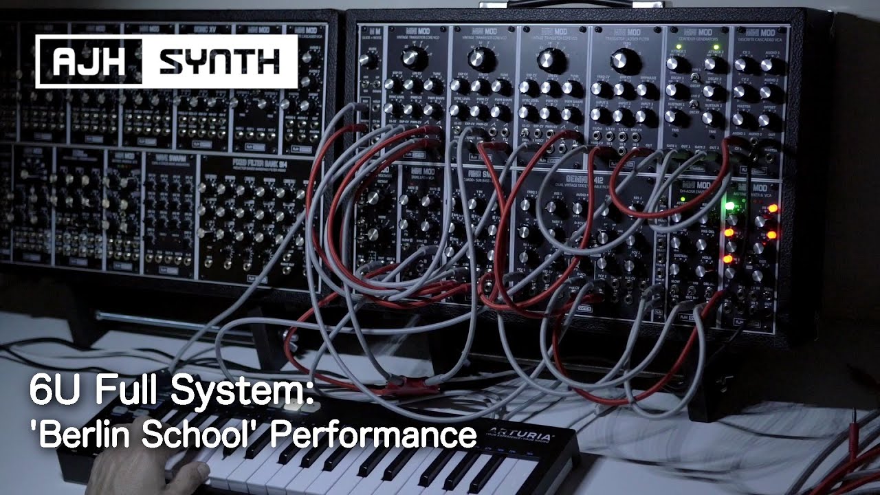 MiniMod 6U Full System 'Berlin School' style performance - Melodic Eurorack Modular - AJH Synth