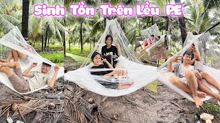 Thử Thách Sinh Tồn Trong Vườn Dừa Ngủ Trên Lều PE #trangandvinh