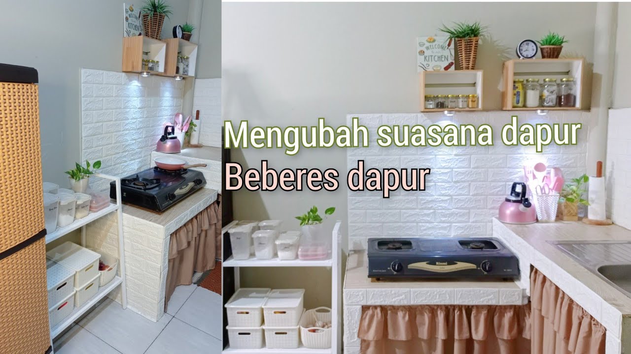 Bersih Bersih Dapur Minimalis Sederhana Tanpa Kitchen Set Menata Rak Bumbu Dapur Make Over Dapur YouTube
