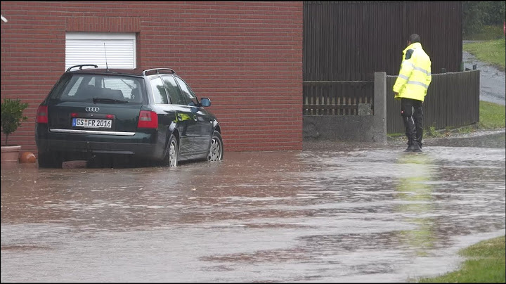 Hagelunwetter und Überschwemmungen in Niedersachsen im Harz
