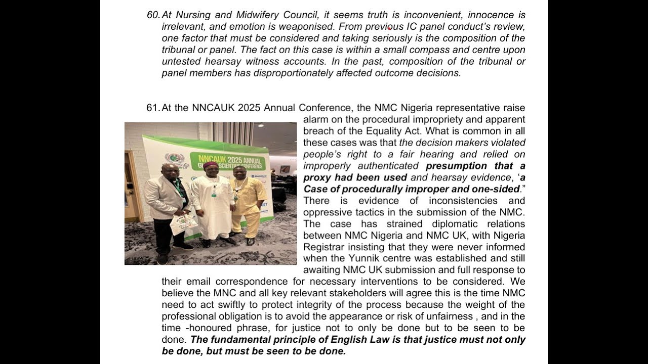 NMC CBT Saga : NNCAUK and NMC Representatives