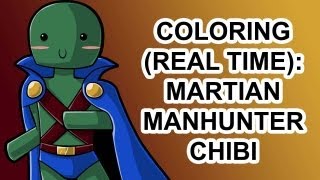 Coloring (Real Time): Martian Manhunter Chibi screenshot 1