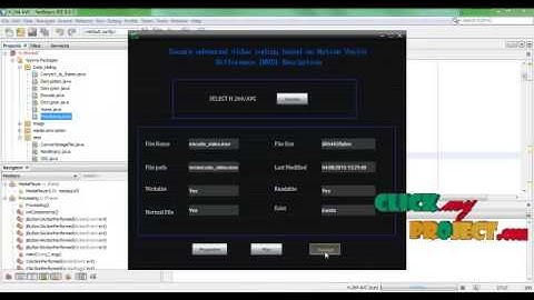 Final Year Projects 2015 | Data Hiding in Encrypted H.264/AVC VideoStreams