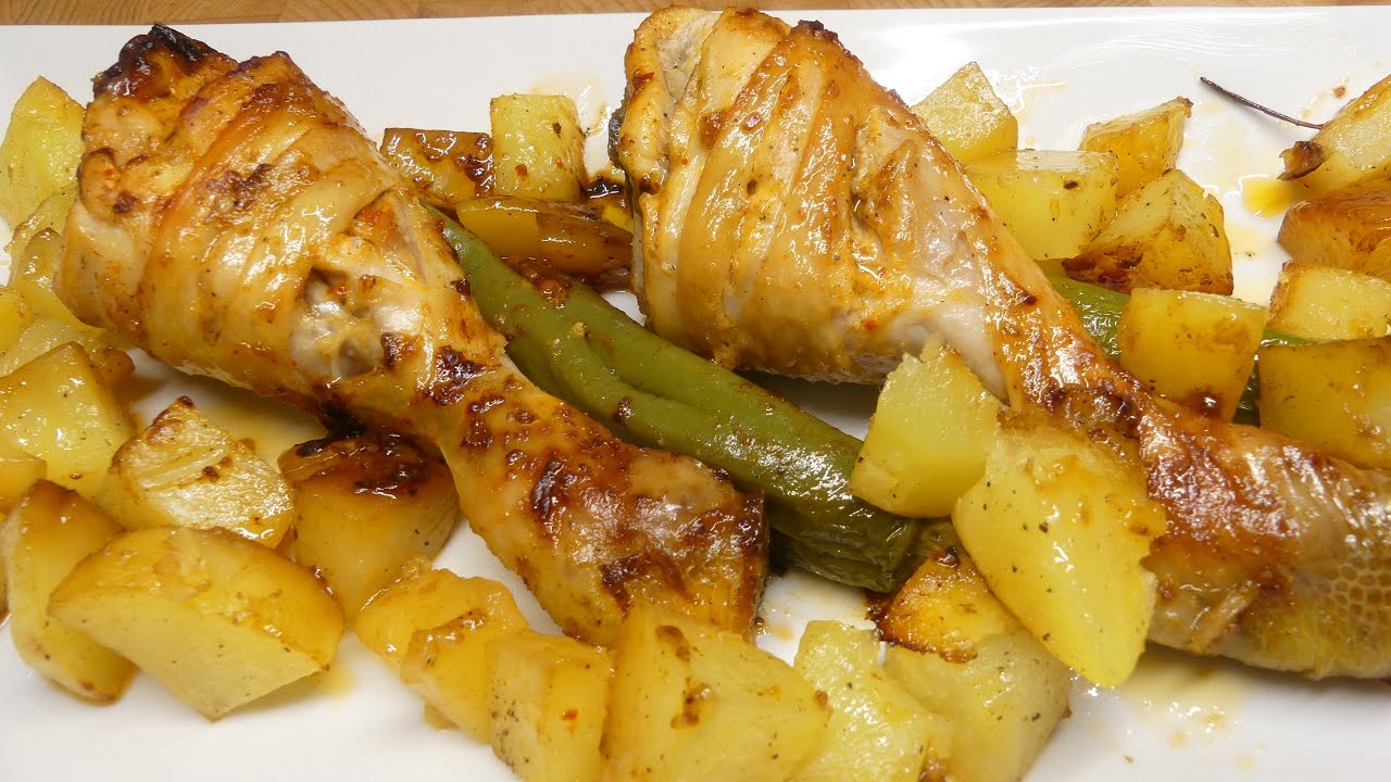 COSCE DI POLLO AL FORNO CON PATATE I Ricetta Pollo al Forno Croccanti ...