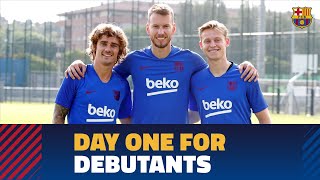 Griezmann, De Jong and Neto in first Barça workout