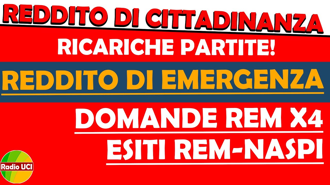 REDDITO DI CITTADINANZA: RICARICHE PARTIRE \ REDDITO DI EMERGENZA