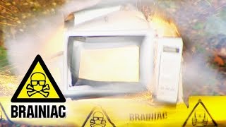 Liquid Nitrogen + Microwave = ? | Brainiac