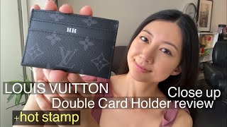 Louis Vuitton Double Card Holder with Hot stamp review 