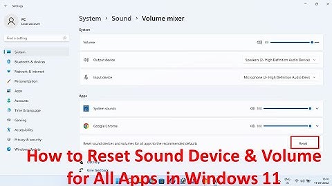 How to Reset Sound Device & Volume for All App in windows 11