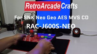 RAC-J600S-NEO 6 Buttons 15Pin Arcade Joystick Controller Artwork Panel For SNK Neo Geo AES MVS CD 6 Button Neo Geo Layout