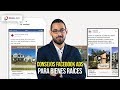 Consejos Facebook Ads para BIENES RAICES