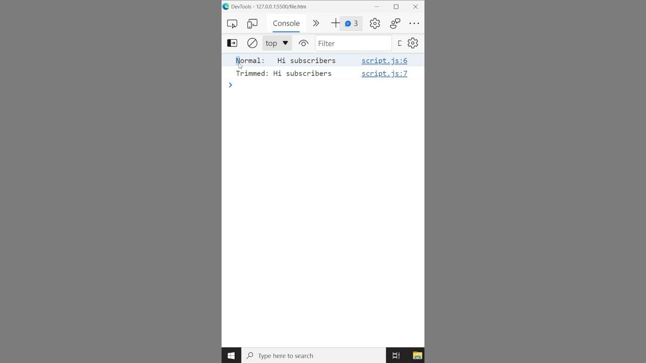 JavaScript String trim() method - JavaScript Tutorial for Beginners ...
