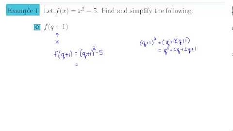Function Notation and Evaluation - Part 2