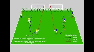 Dribble and shoot - Soccer Exercises #18 screenshot 2