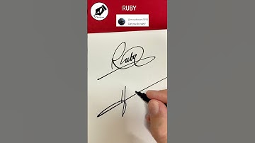 Signature Sign RUBY #lettersign #handwriting  #namedesign #calligraphy #sign