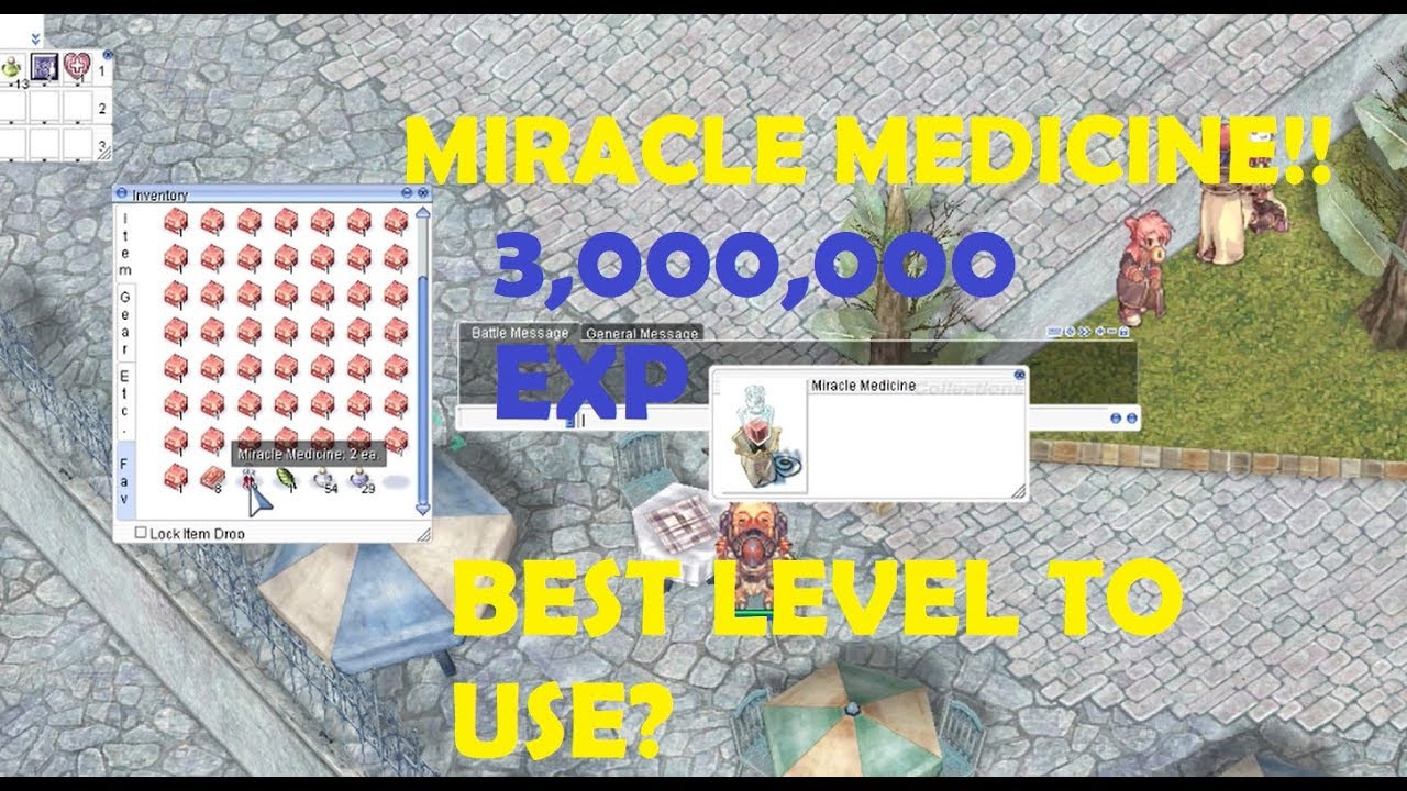 miracle medicine ro exe  2022 New  Ragnarok Online PH BEST LEVEL TO USE MIRACLE MEDICINE?