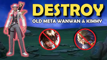 CLINT DESTROYS OLD META WANWAN & KIMMY - WANWAN & KIMMY HAS A PHOBIA OF CLINT ~ MLBB 2023