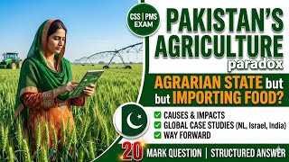 CSS 2027 | Pakistan’s Agriculture Crisis: Why an Agrarian State Imports Food? | Food Insecurity 