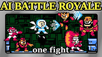 BATTLE ROYALE AI MM1 Bosses - One Fight | Mega Man CPU Battle